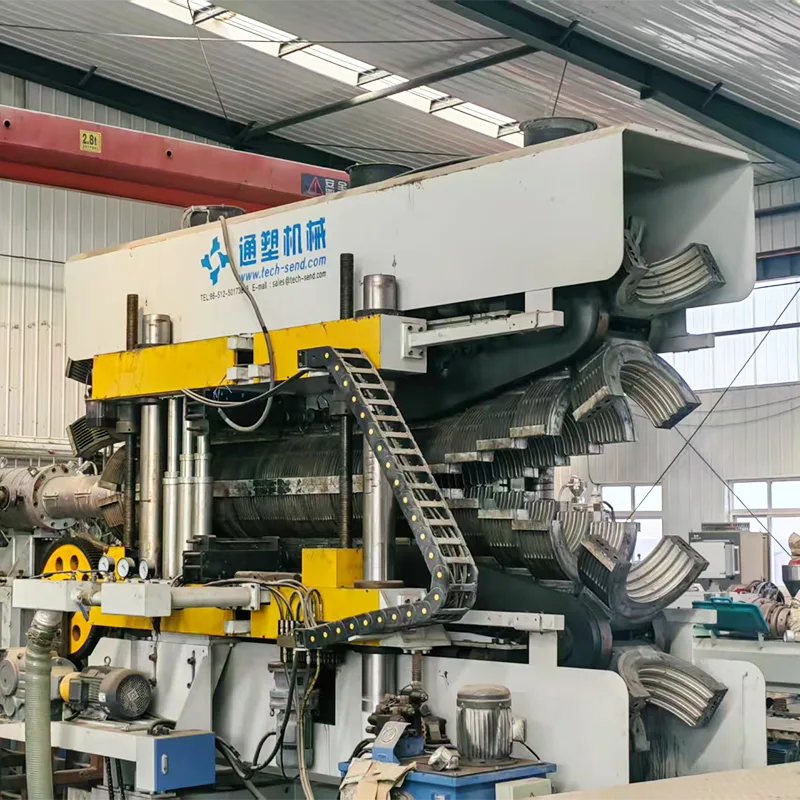 Utilizou HDPE-PP 600 Linha de produção de tubos de parede dupla de parede dupla
